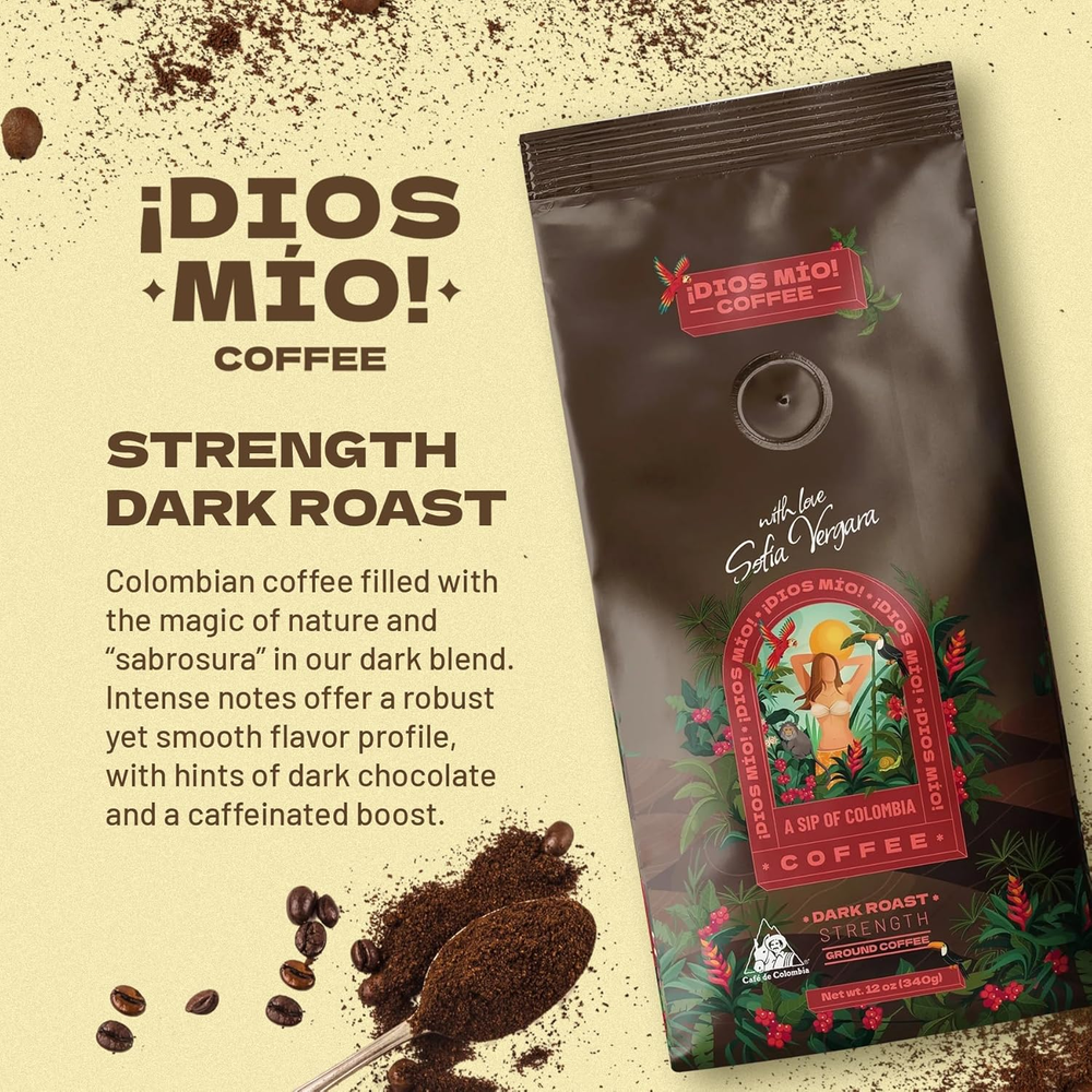 Dark Roast, Ground, 12 Oz bag, Packx2