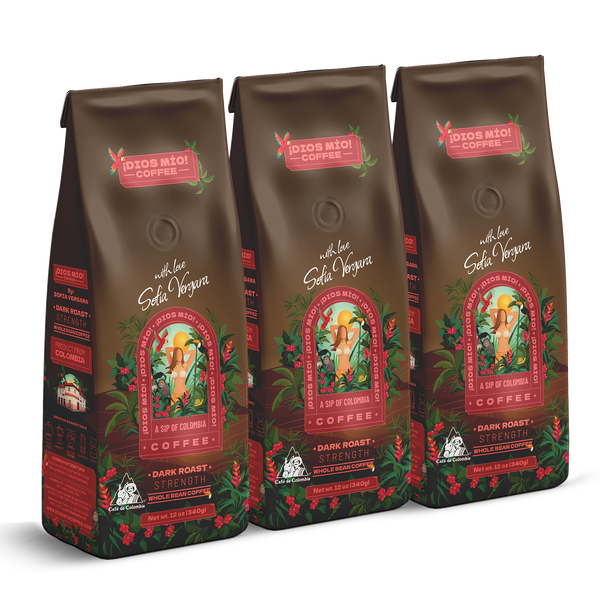 Dark Roast, Whole Bean, 12 Oz bag, Packx3