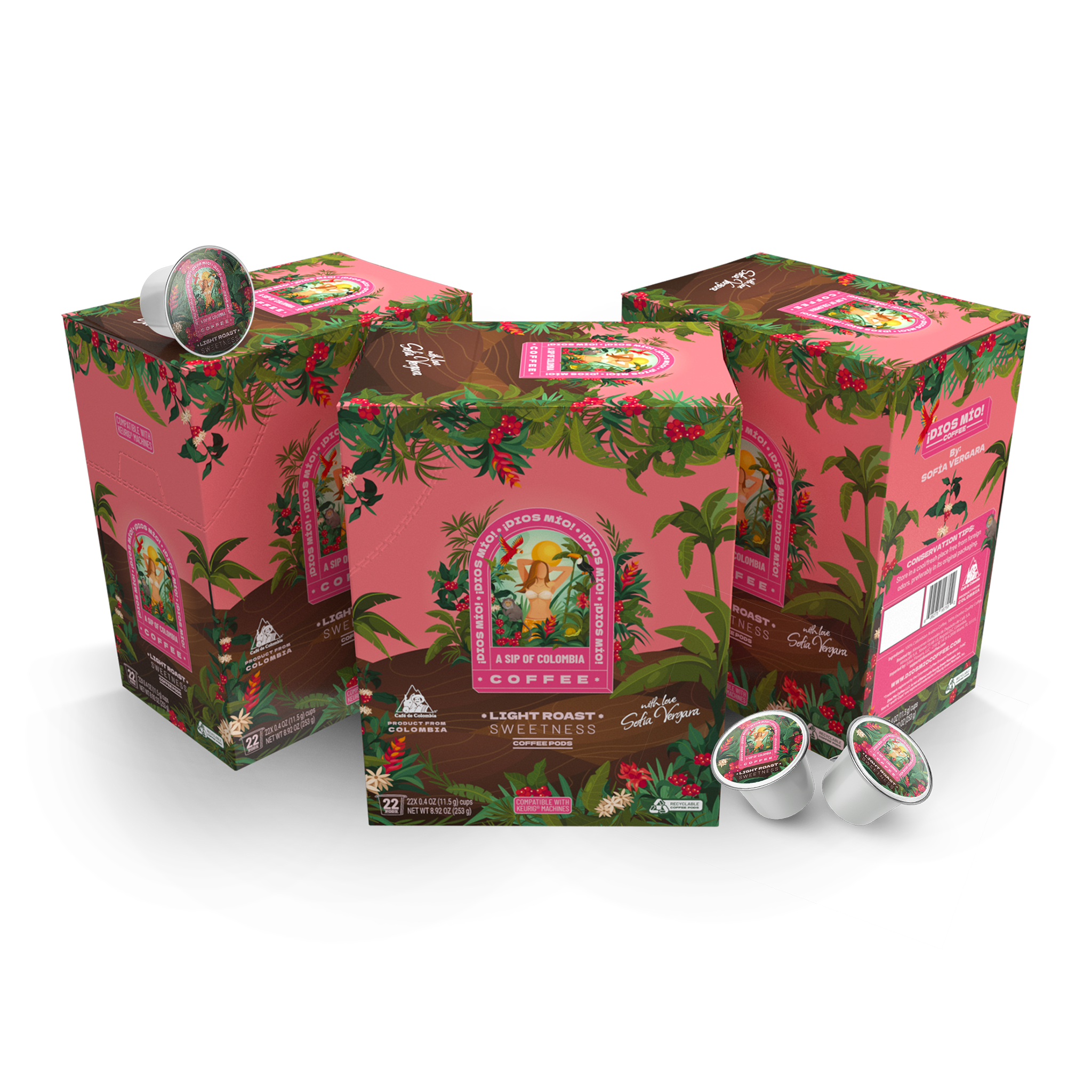 Light Roast, K- Cup Pods, 22 Units, Packx3
