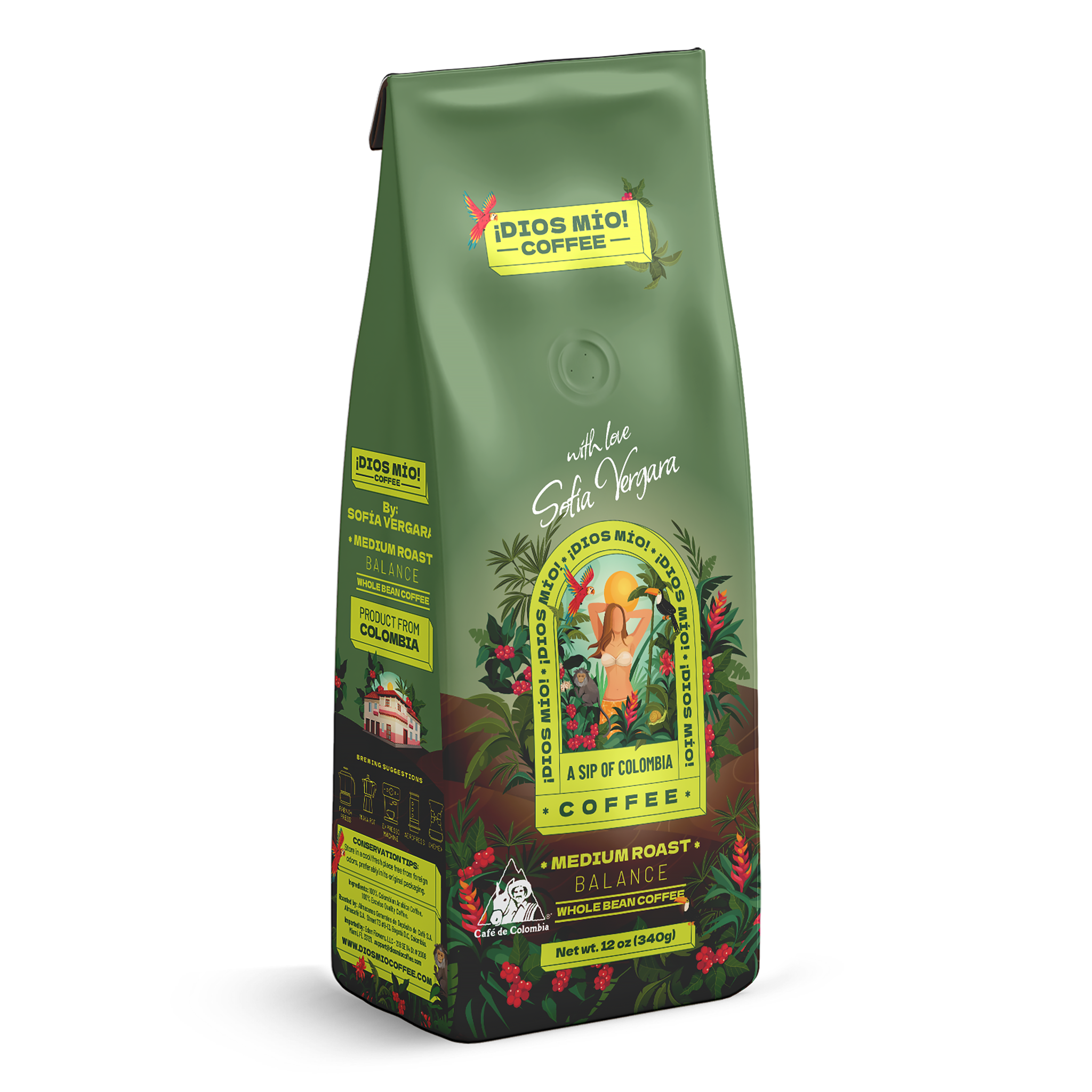 Medium Roast, Whole Bean, 12 Oz bag