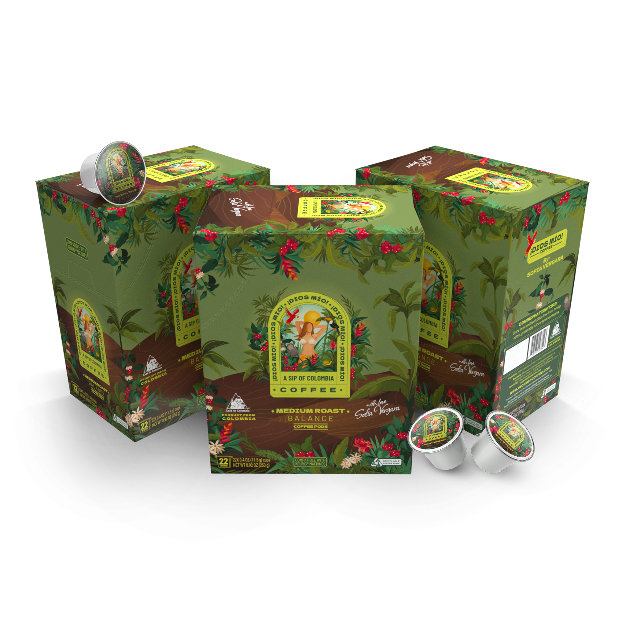 Medium Roast, K- Cup Pods, 22 Units, Packx3