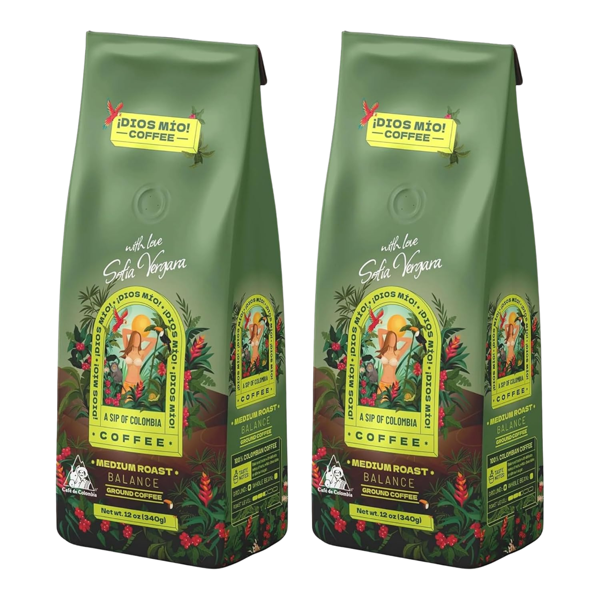 Medium Roast, Ground, 12 Oz bag, Packx2