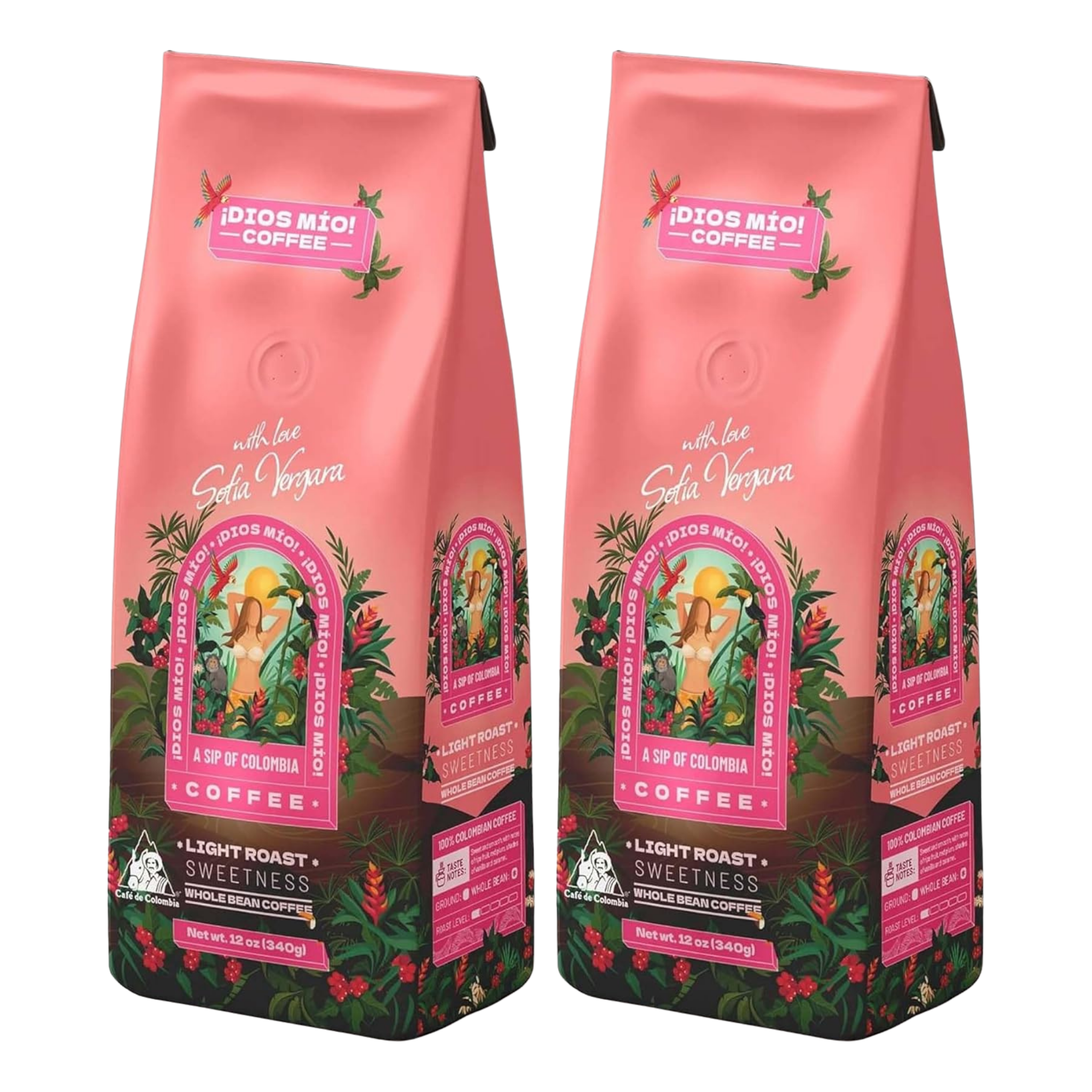 Light Roast, Whole Bean, 12 Oz bag, Packx2