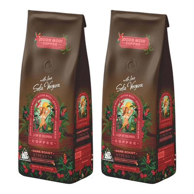 Dark Roast, Whole Bean, 12 Oz bag, Packx2