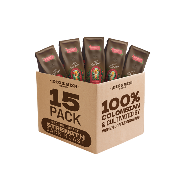 Dark Roast, Ground, 12 Oz bag, Pack x15