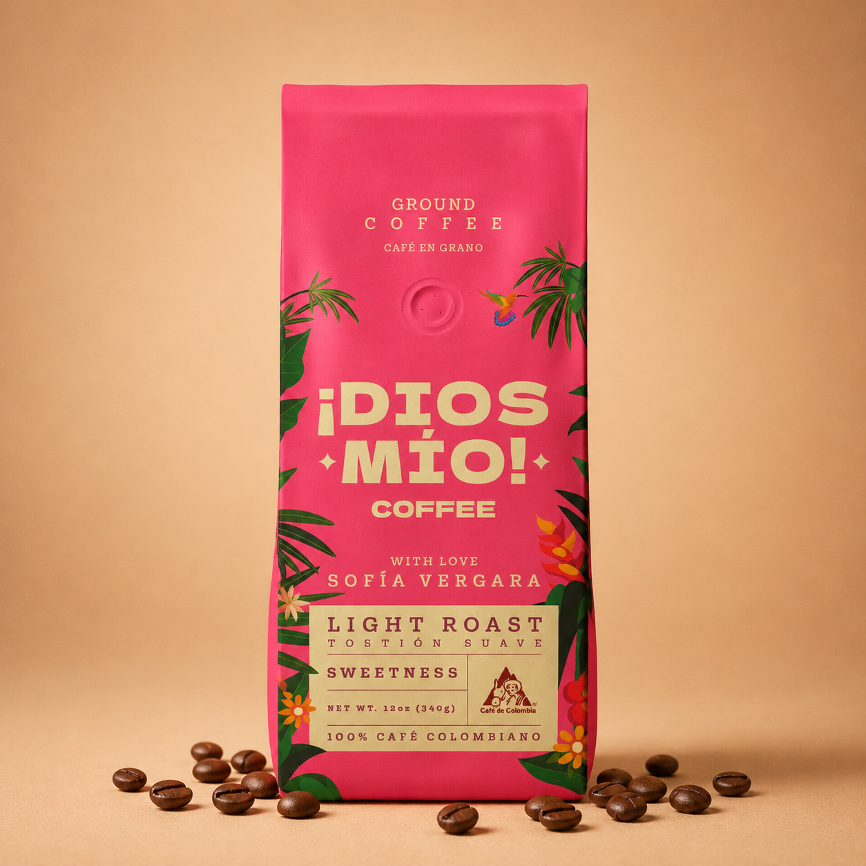 Café en grano 100% colombiano – Tostión suave – 340 gr