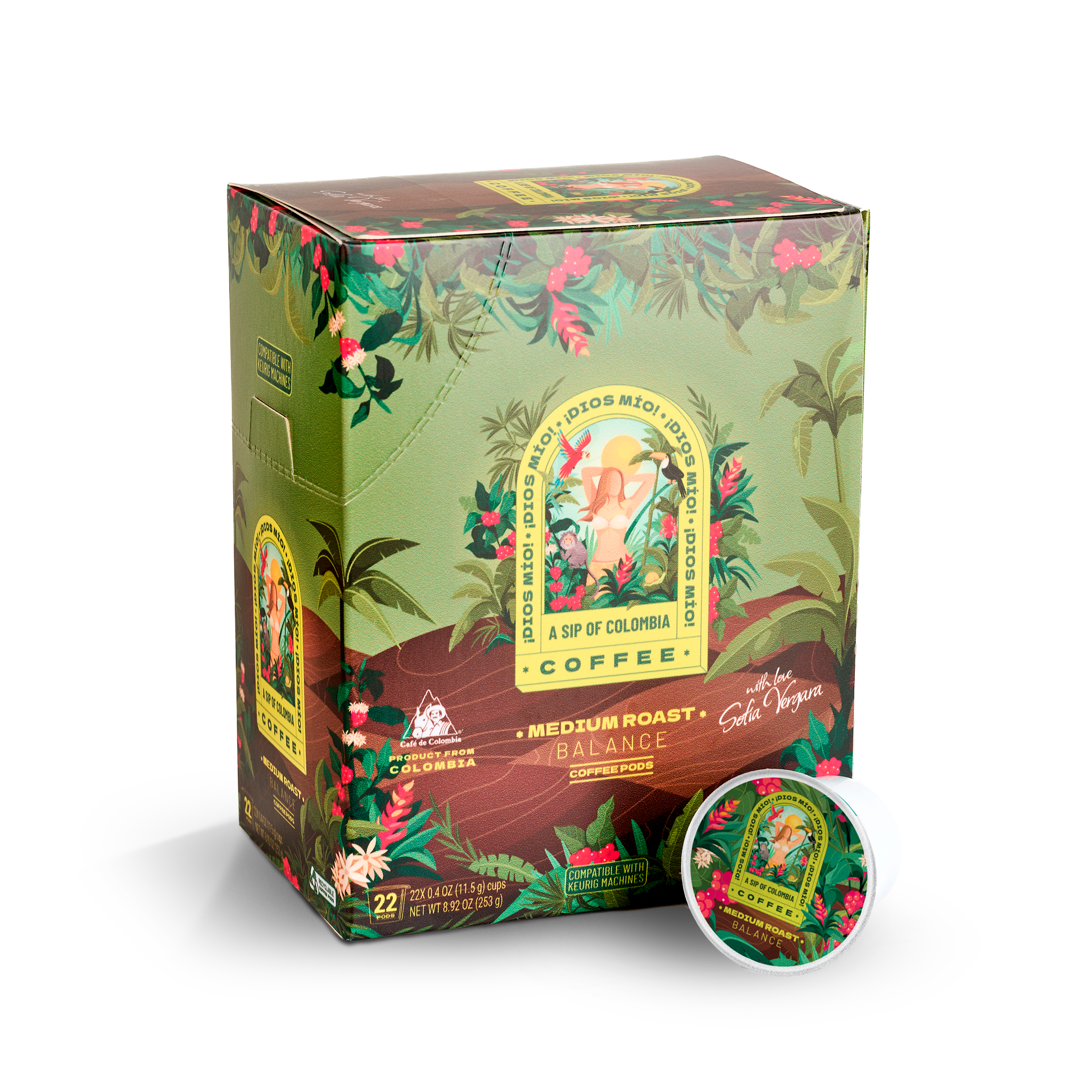 Medium Roast, K- Cup Pods, 22 Units
