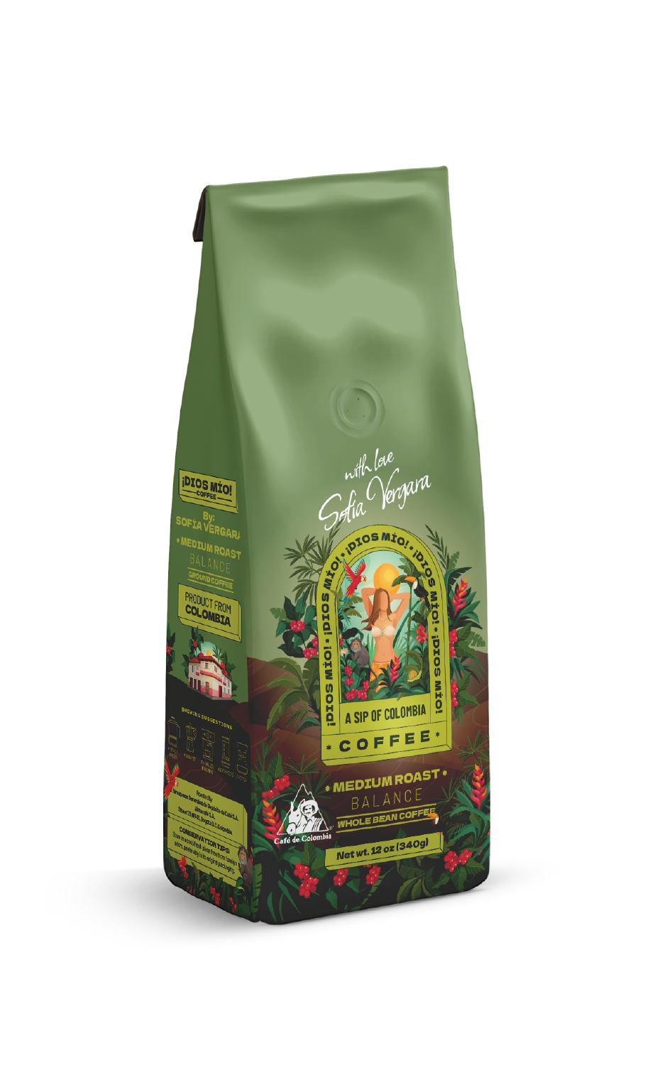 Medium Roast, Whole Bean, 12 Oz bag