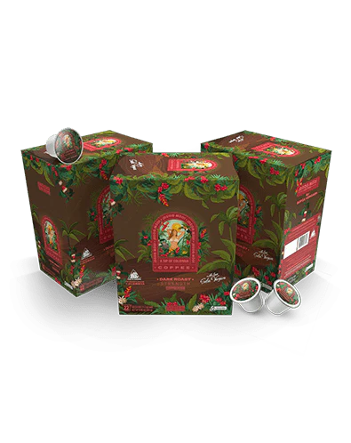 Dark Roast, K- Cup Pods, 22 Units, Pack x 3