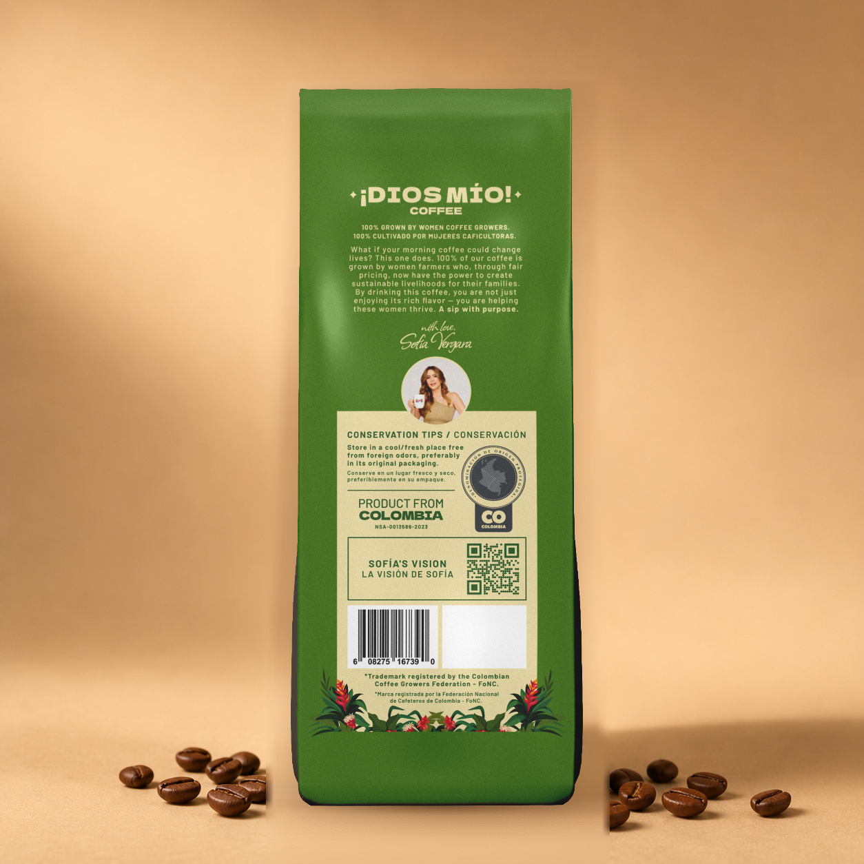 Café en grano 100% colombiano – Tostión media – 340 gr