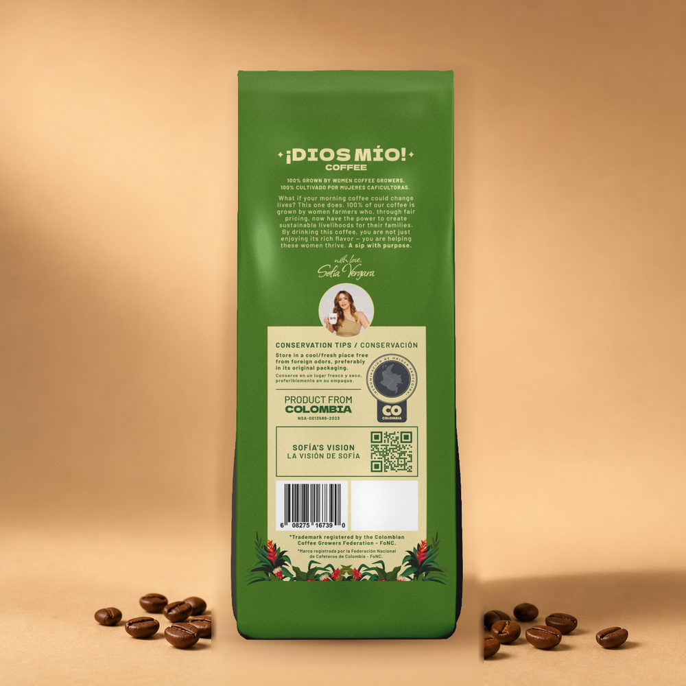 Café en grano 100% colombiano – Tostión media – 340 gr