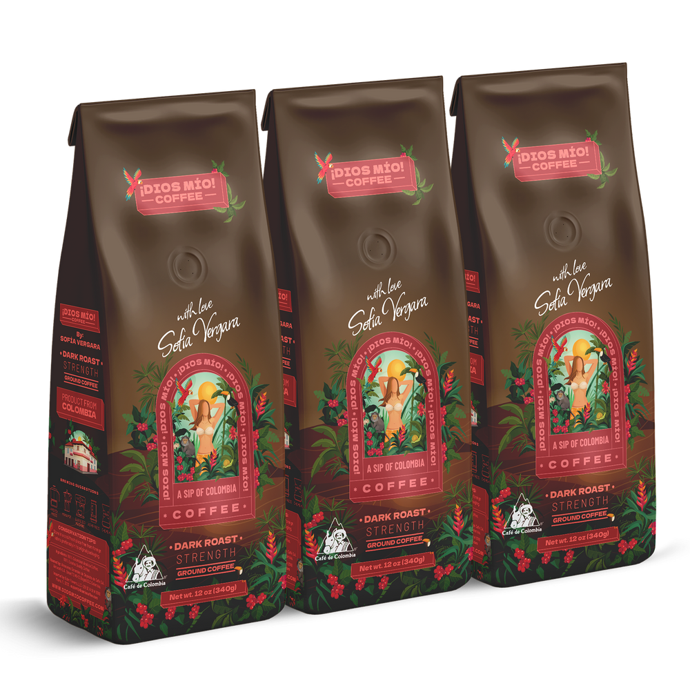 Dark Roast, Ground, 12 Oz bag, Packx3