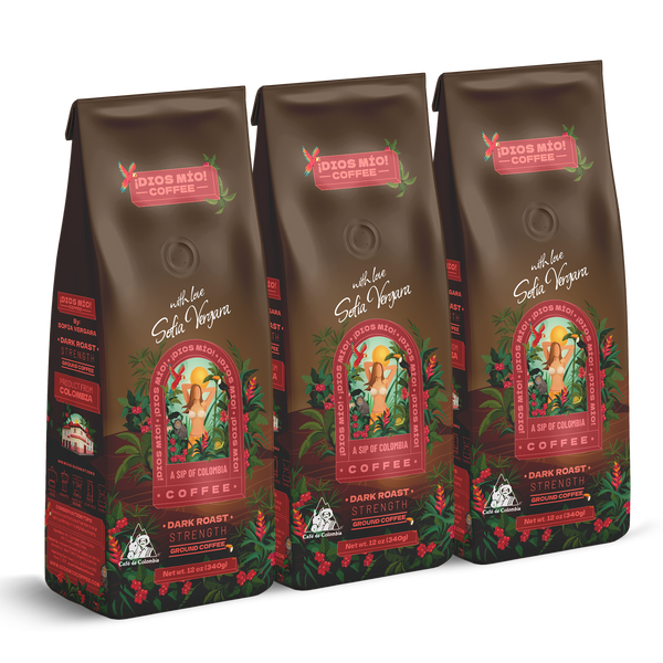 Dark Roast, Ground, 12 Oz bag, Packx3