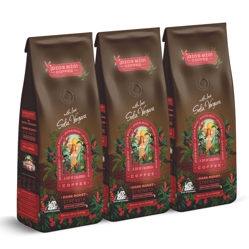 Dark Roast, Ground, 12 Oz bag, Packx3