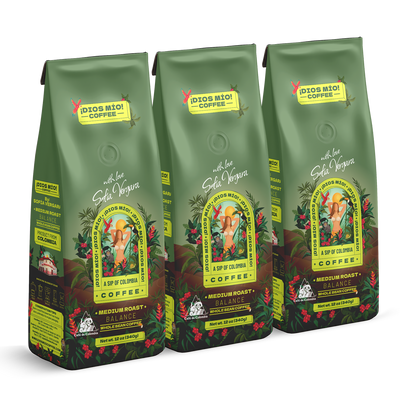 Medium Roast, Whole Bean, 12 Oz bag, Packx3
